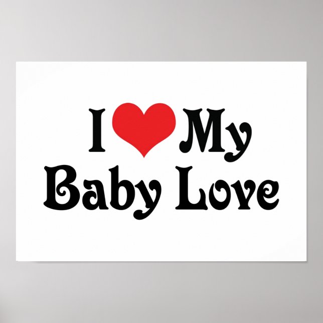 Affiche J'aime mon bébé amour (Devant)