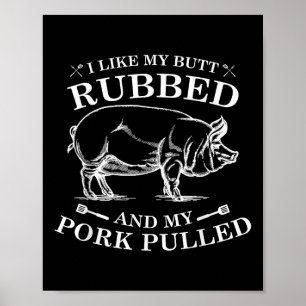 Affiche J'Aime Mon Beurre Et Mon Porc Tiré