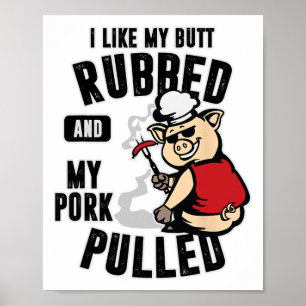 Affiche J'Aime Mon Beurre Et Mon Porc Tiré Chemise Mea