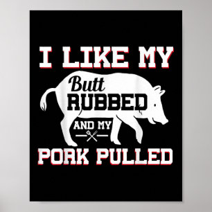 Affiche J'Aime Mon Beurre Rubbed Funny Grillades Barbecue