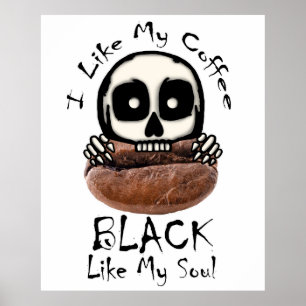 Affiche J'Aime Mon Café Noir