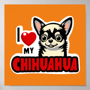 Affiche J'Aime Mon Chihuahua