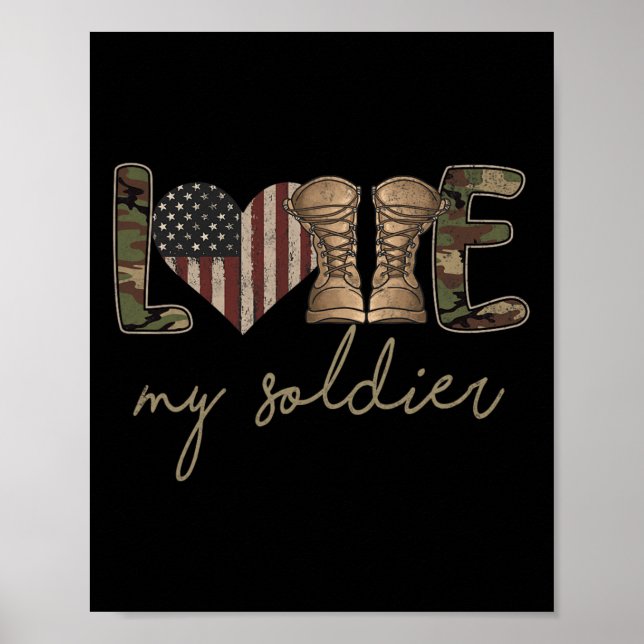 Affiche J'aime mon épouse de soldat de l'armée militaire U (Devant)