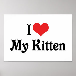 Affiche J'Aime Mon Kitten