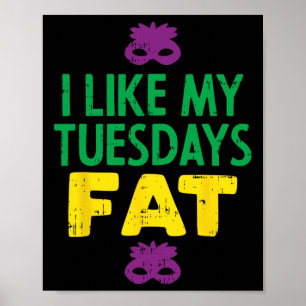 Affiche J'Aime Mon Mardi Gros Jester Mask Funny Mardi Gra