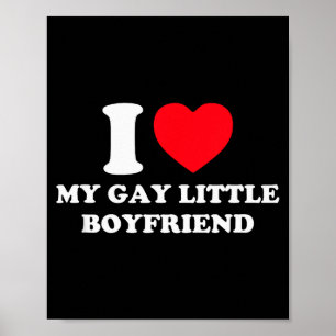Affiche J'aime mon petit ami gay drôle Y2k Saint-Valentin