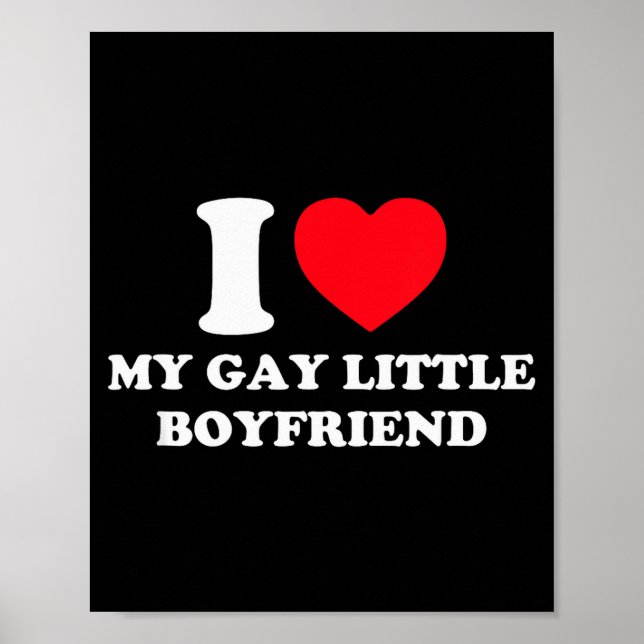 Affiche J'aime mon petit ami gay drôle Y2k Saint-Valentin (Devant)