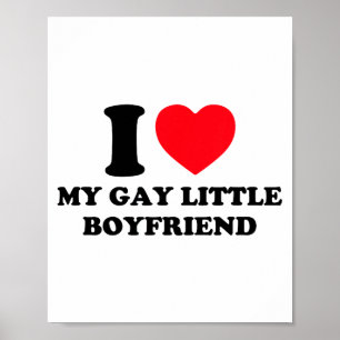 Affiche J'aime mon petit ami gay drôle Y2k Saint-Valentin