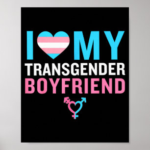Affiche J'aime mon petit ami transgenre Fierté Lgbt Valent