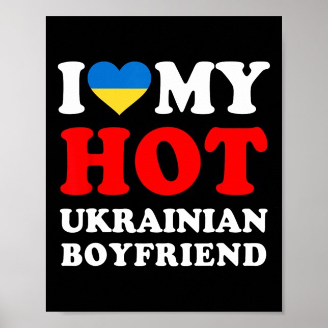 Affiche J'aime mon petit ami ukrainien chaud drôle petite  (Devant)