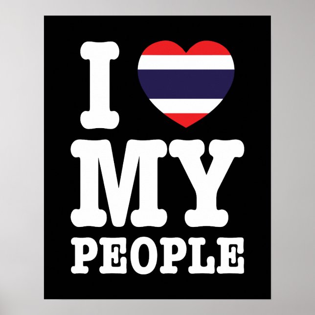 Affiche J'aime mon peuple thaï (Devant)