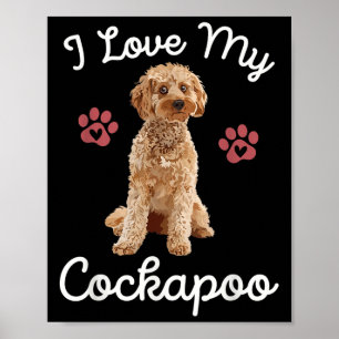 Affiche J'aime mon poo chien maman Drôle Citation amusante