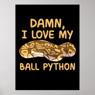 Affiche J'Aime Mon Python Ball