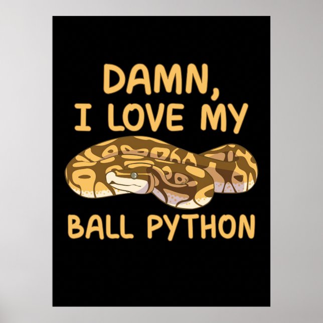 Affiche J'Aime Mon Python Ball (Devant)