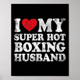 Affiche J'aime mon super mari de boxe chaude Saint Valenti