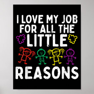 Affiche J'aime mon travail pour de petites raisons Sensibi