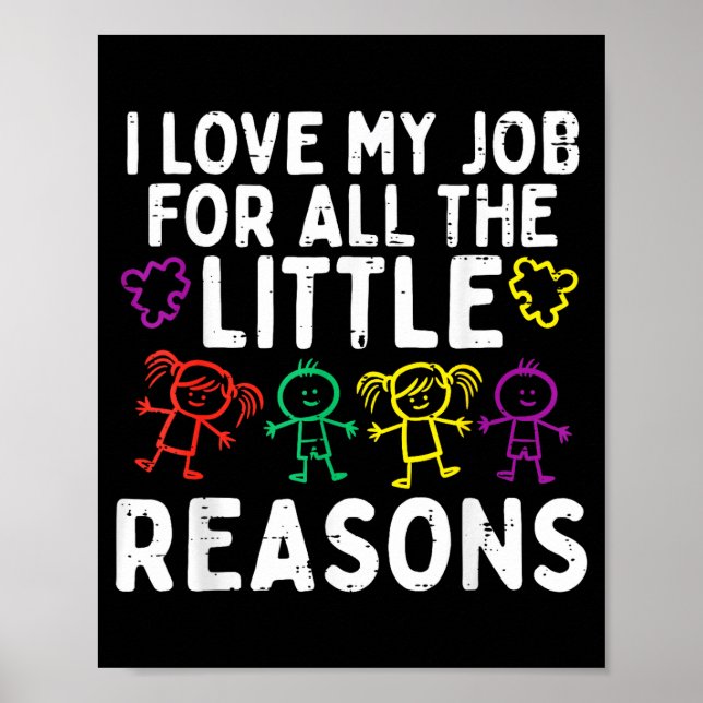 Affiche J'aime mon travail pour de petites raisons Sensibi (Devant)