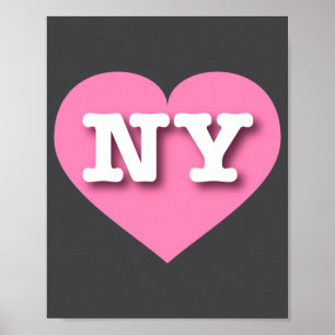 Affiche J'aime New York Ny Nk Cœur