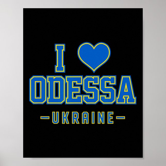 Affiche J'aime Odessa Ukraine  (Devant)