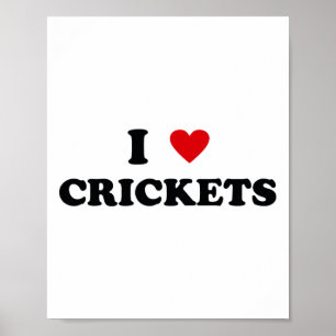 Affiche J'aime Papa Maman - Drôle J'adore Cricket 