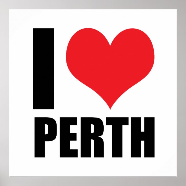 Affiche J'aime Perth (Devant)