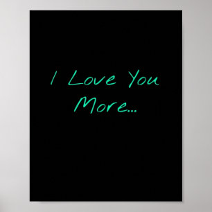 Affiche J'aime plus de style manuscrit