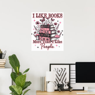 Affiche J'Aime Plus Les Livres Que...
