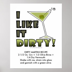 Affiche J'AIME QUE ÇA SOIT SALE ! Cocktail 16x20 Sale Mart