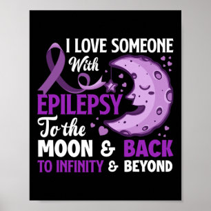 Affiche J'Aime Quelqu'Un Avec Epilepsie Support Epilepsie 