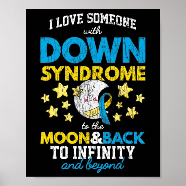 Affiche J'Aime Quelqu'Un Avec Le Syndrome De Down Sur La L (Devant)