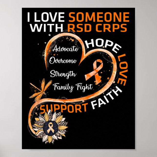 Affiche J'aime quelqu'un avec RSD CRPS Sensibilisation Dra (Devant)