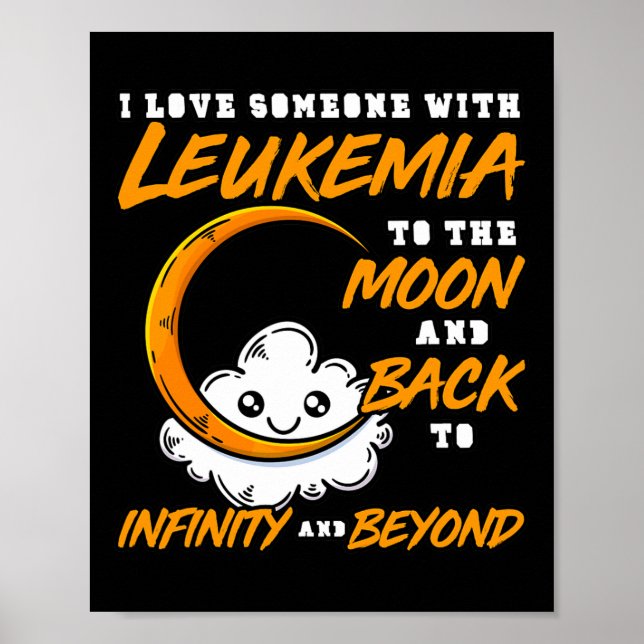 Affiche J'Aime Quelqu'Un Sur La Lune Et Ck. Leucémie (Devant)