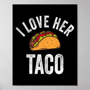 Affiche J'Aime Sa Chemise Taco Drôle Cinco De Mayo Mexicai