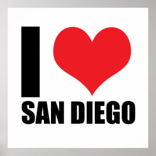 Affiche J'aime San Diego