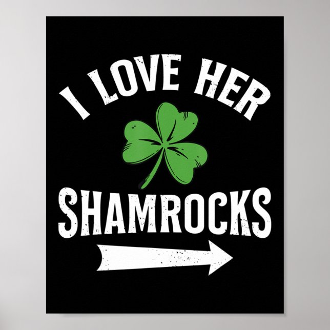 Affiche J'aime ses Shamrocks St. Patrick's Day Couple Outf (Devant)