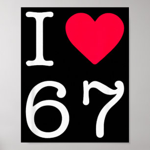 Affiche J'aime Six Sept 6 7 Meme Langue Gen Alpha
