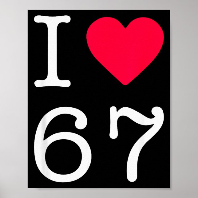 Affiche J'aime Six Sept 6 7 Meme Langue Gen Alpha (Devant)