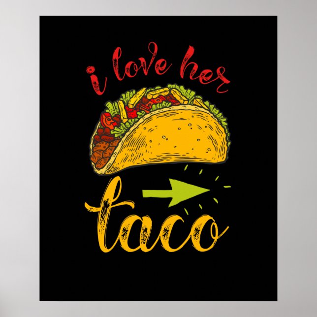Affiche J'Aime Son Taco Matching Couple Cinco De Mayo (Devant)
