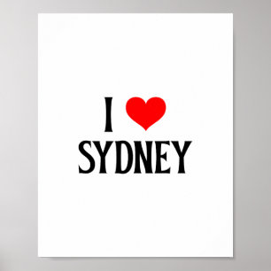 Affiche J'aime Sydney J'adore Sydney Australie Oz Voyage S
