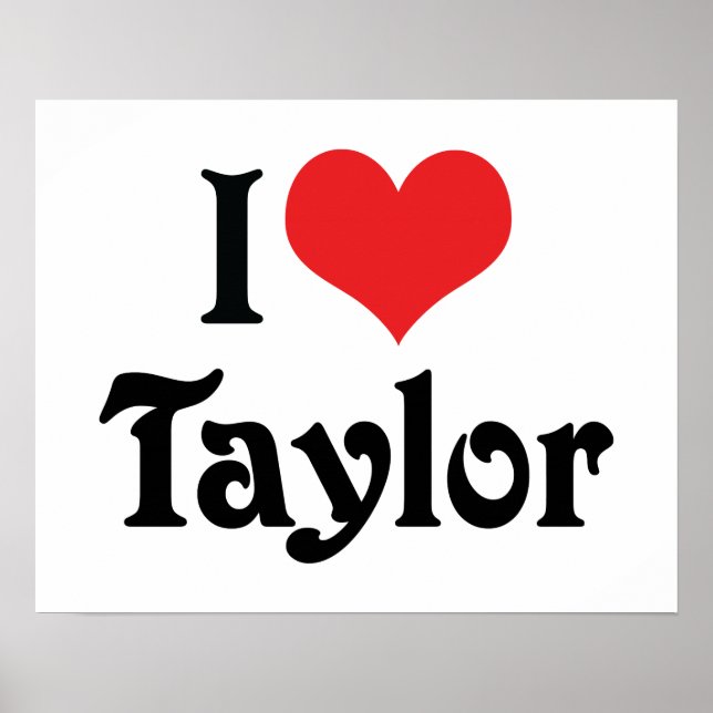 Affiche J'aime Taylor (Devant)
