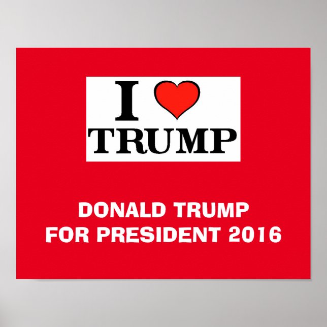 Affiche J'aime Trump (Devant)