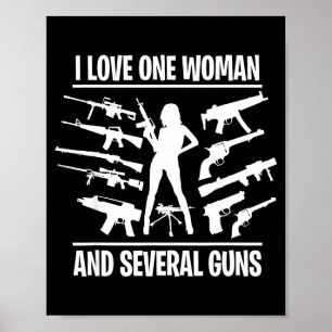 Affiche J'aime une femme et plusieurs fusils