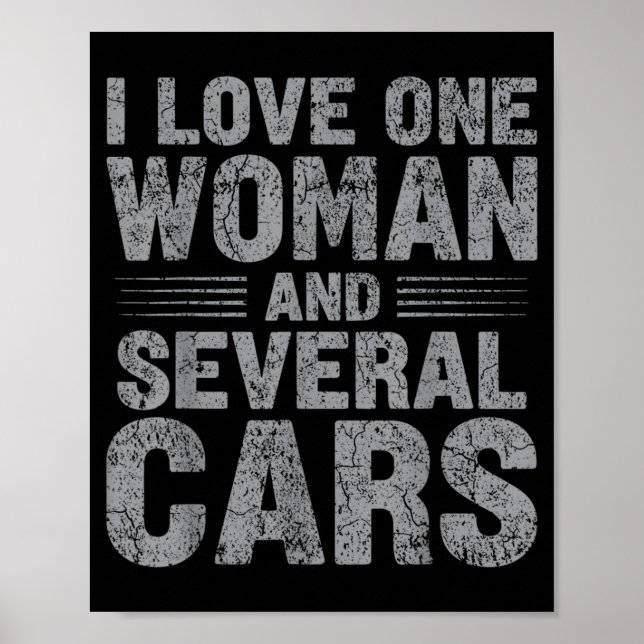 Affiche J'aime une femme et plusieurs graphiques de gars d (Devant)