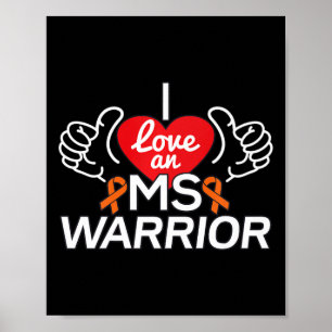 Affiche J'Aime Une Sclérose En Plain Mme Warrior