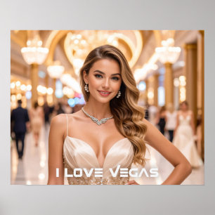 AFFICHE J'AIME VEGAS