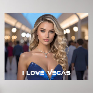 AFFICHE J'AIME VEGAS