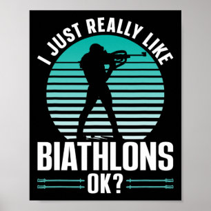 Affiche J'Aime Vraiment Biathlon Ok Sports Biathlon Bi