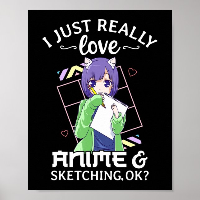 Affiche J'aime vraiment l'Anime et l'esquisse OK Anime Dr. (Devant)