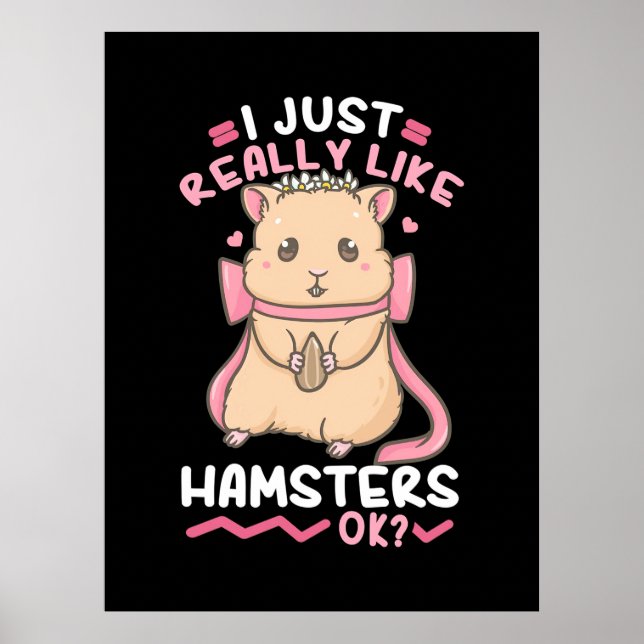 Affiche J'Aime Vraiment Les Hamsters (Devant)