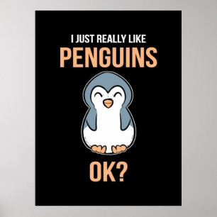 Affiche J'Aime Vraiment Penguin
